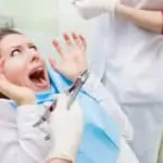 woman afraid of the dentist